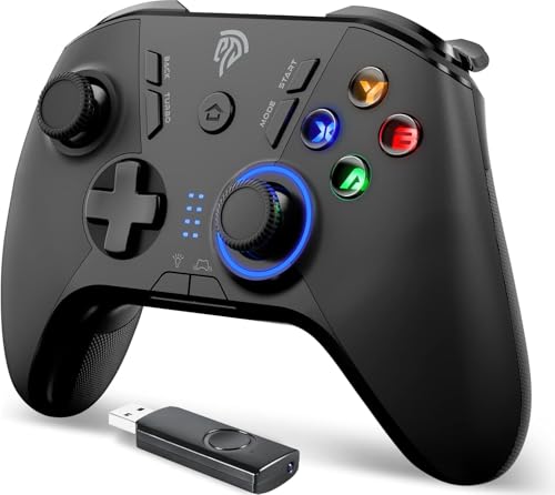 Wireless Gaming Controller with Dual Vibrate and 4 Customized Keys G6288