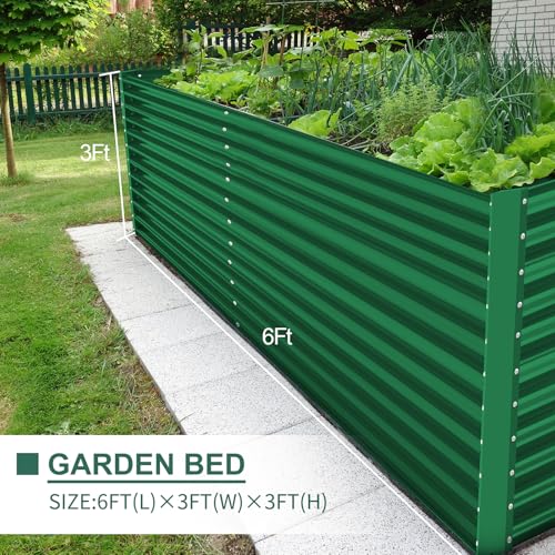 8x4x3ft Rectangular Galvanized Raised Garden Beds B108