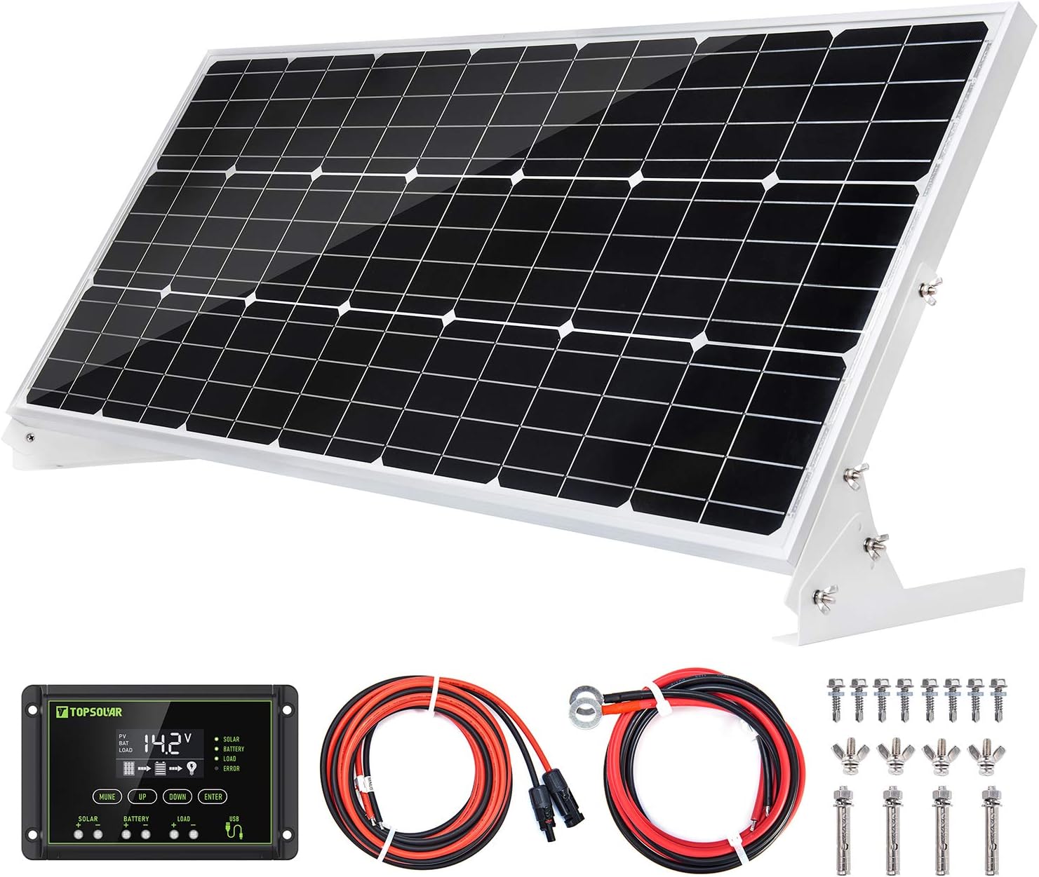 100W 12V Solar Panel Kit with 20A Charge Controller F118