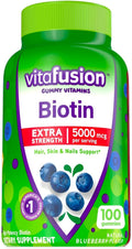 Berry Flavored 5,000 mcg Biotin Gummy Vitamins, 100 Count Z695640
