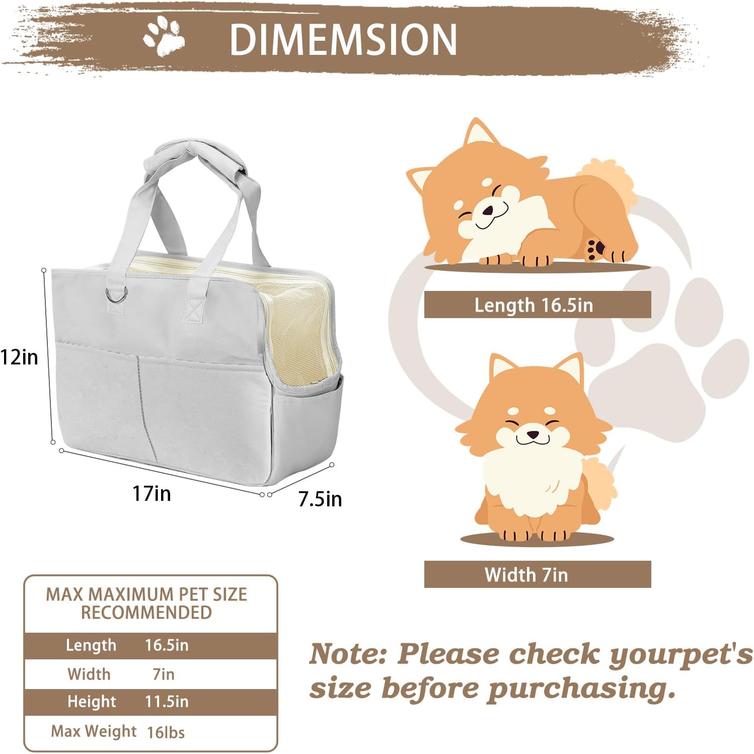Soft-Sided Dog Carrier with Six Pockets J749763
