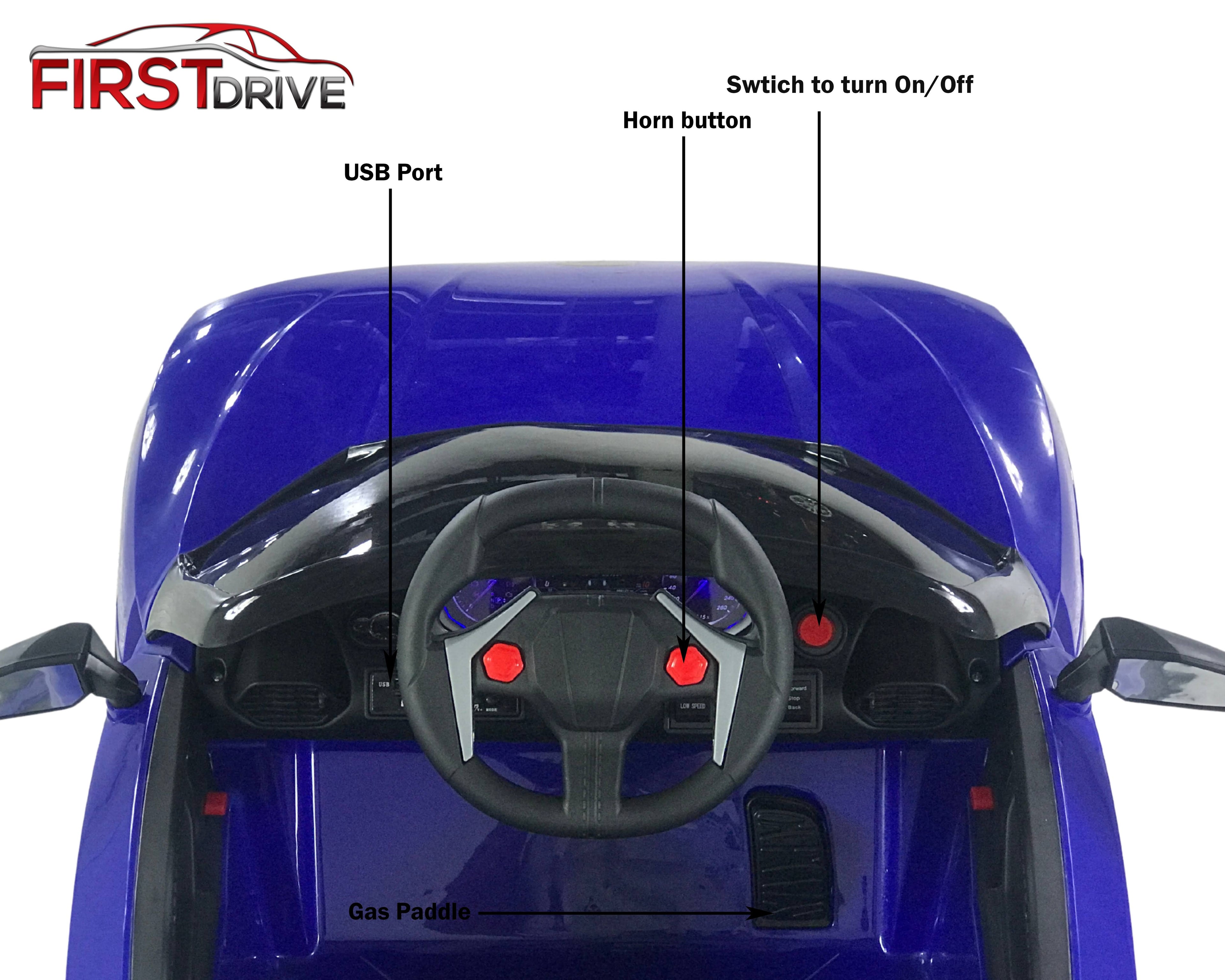 Blue 12V Electric Ride on Car with Remote B27585