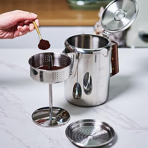 Stainless Steel Stovetop Coffee Percolator (9 Cups) Q232055