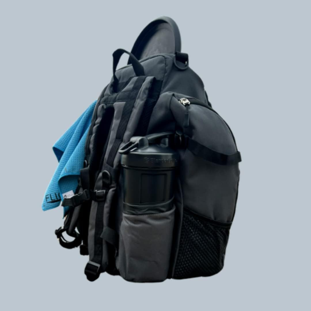 Grey & Black Disc Golf Bag with 26+ Disc Capacity N159