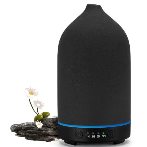 200ML Ceramic Essential Oil Diffuser with 7 Color Lights Auto Shut Off H372