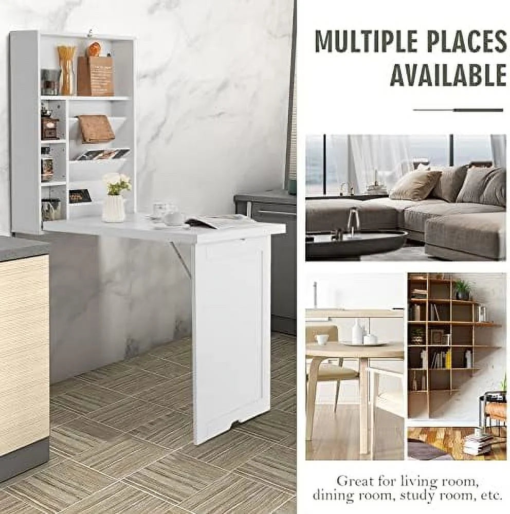 Wall Mounted Foldable Wood Desk Q823770