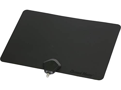 Ultra-Thin Indoor TV Antenna 35 Mile Range Black White T3313