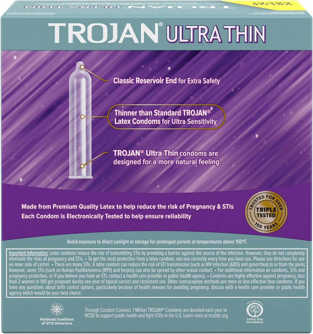 Ultra Thin Lubricated Condoms, 36 Count Y668