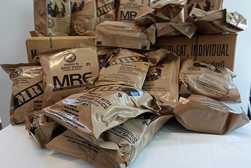 4 Pack US MRE Meals Ready to Eat with Heater Packs M401