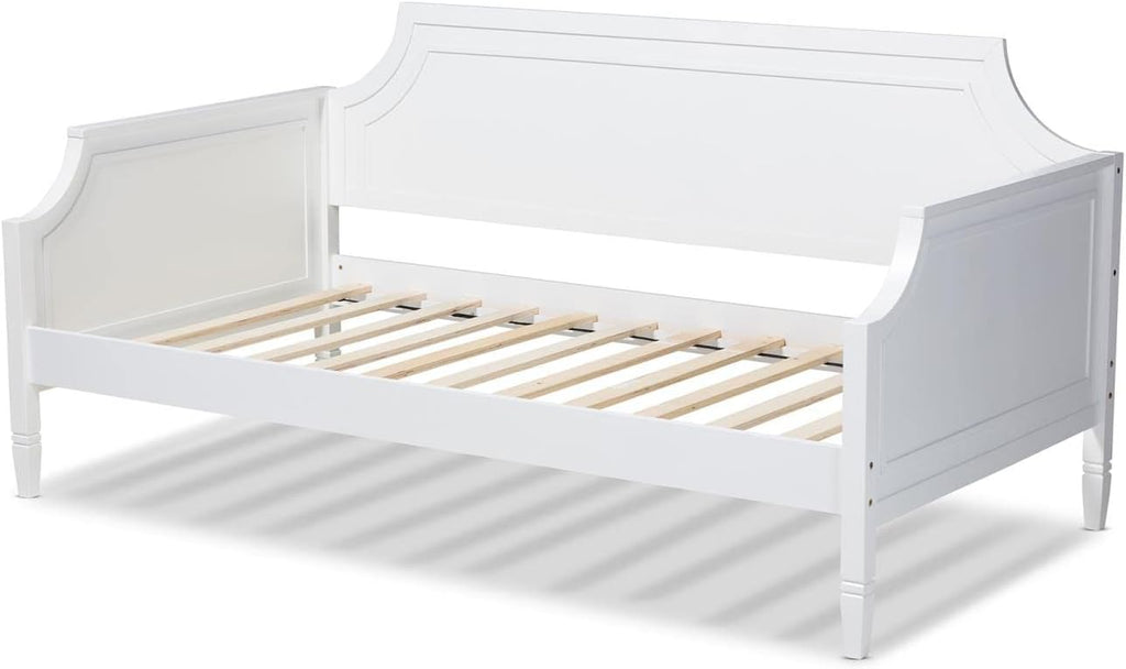White Wood Twin Size Daybed O371