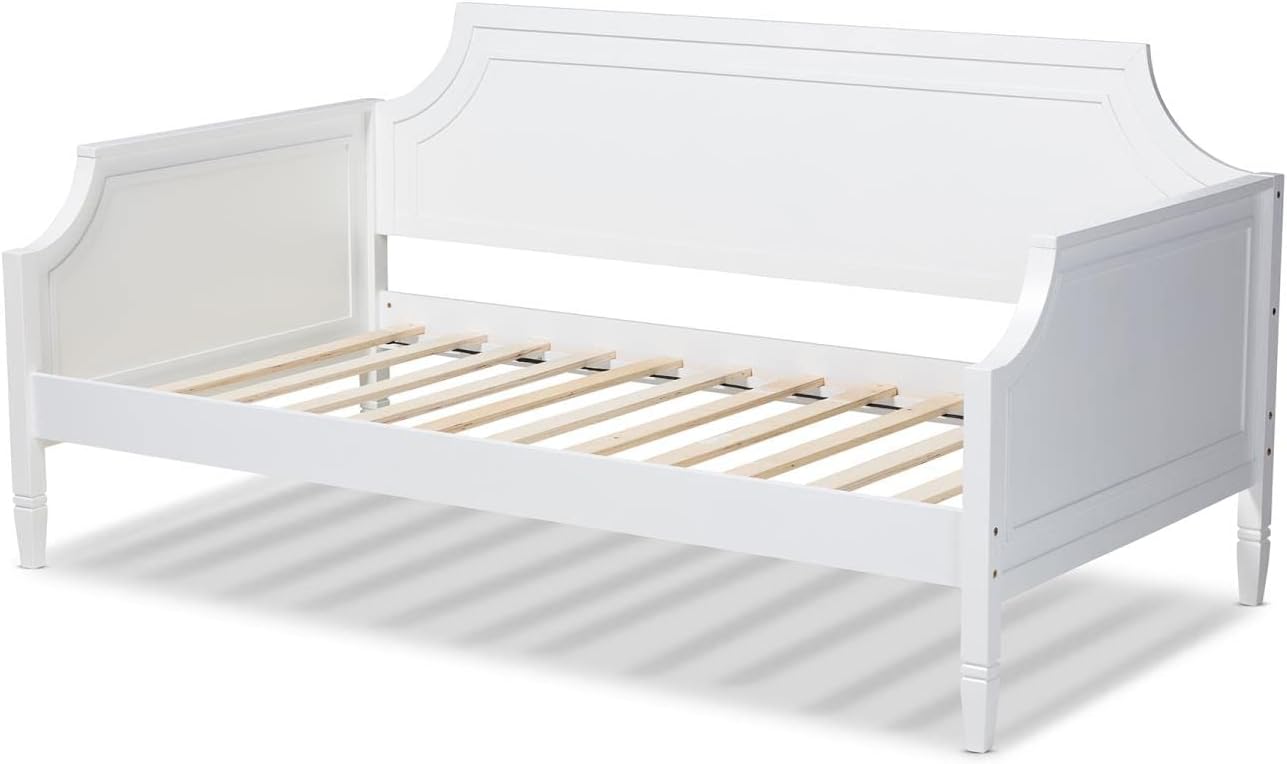 White Wood Twin Size Daybed O371