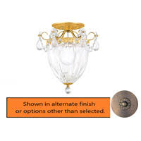 3 Light 11 inch Crystal Semi-Flush Mount in Etruscan Gold with Clear Crystal Y912318