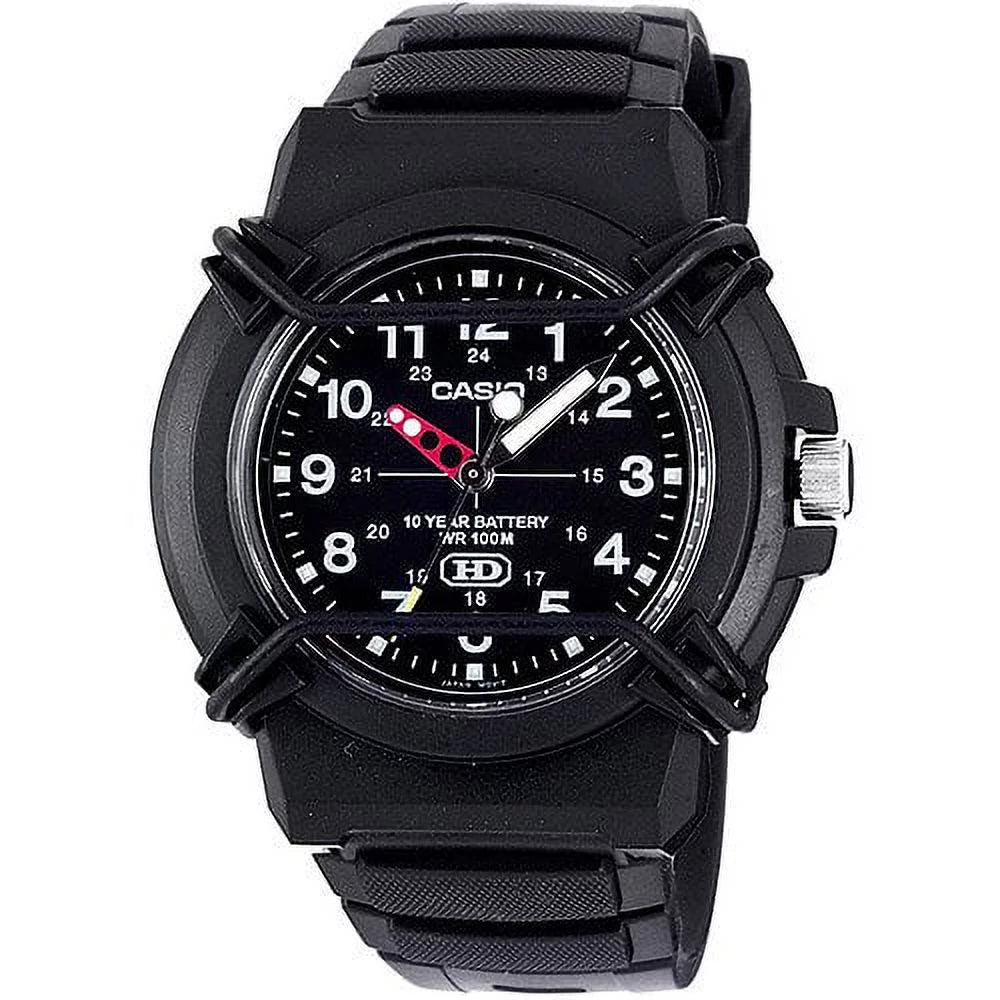 Black Resin Strap Sport Analog Watch L353786