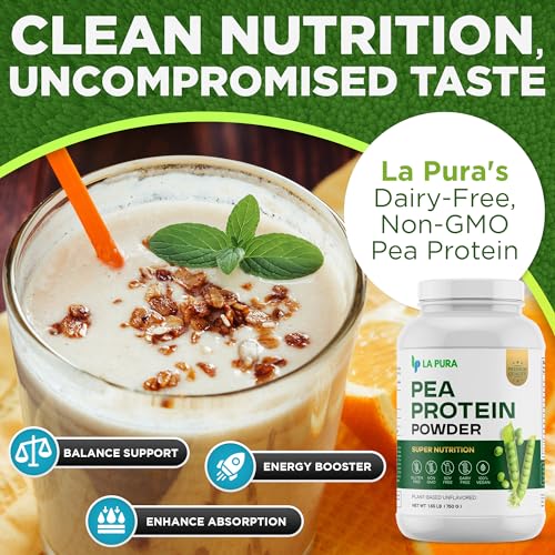 100% Vegan Pea Protein Powder, 1.65LB, Unflavored, 20g Protein, Gluten Free, Non-GMO X547429