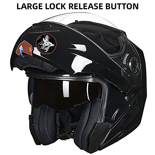 Modular Full Face Motorcycle Helmet with Dual Visor M9017