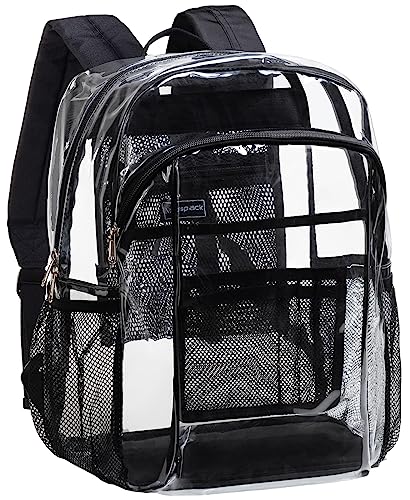 Clear Backpack with Multi-pockets Black G246533
