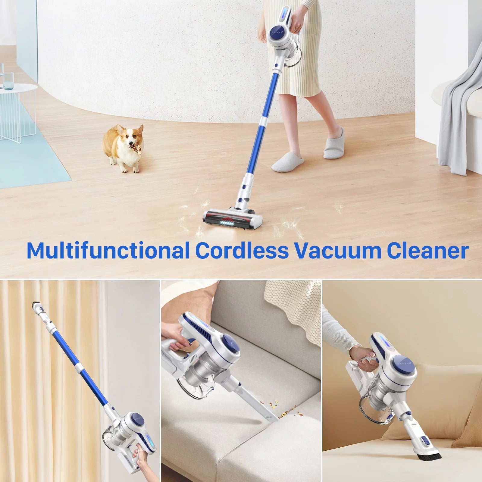 Cordless Vacuum Cleaner with 2200mAh Battery C802