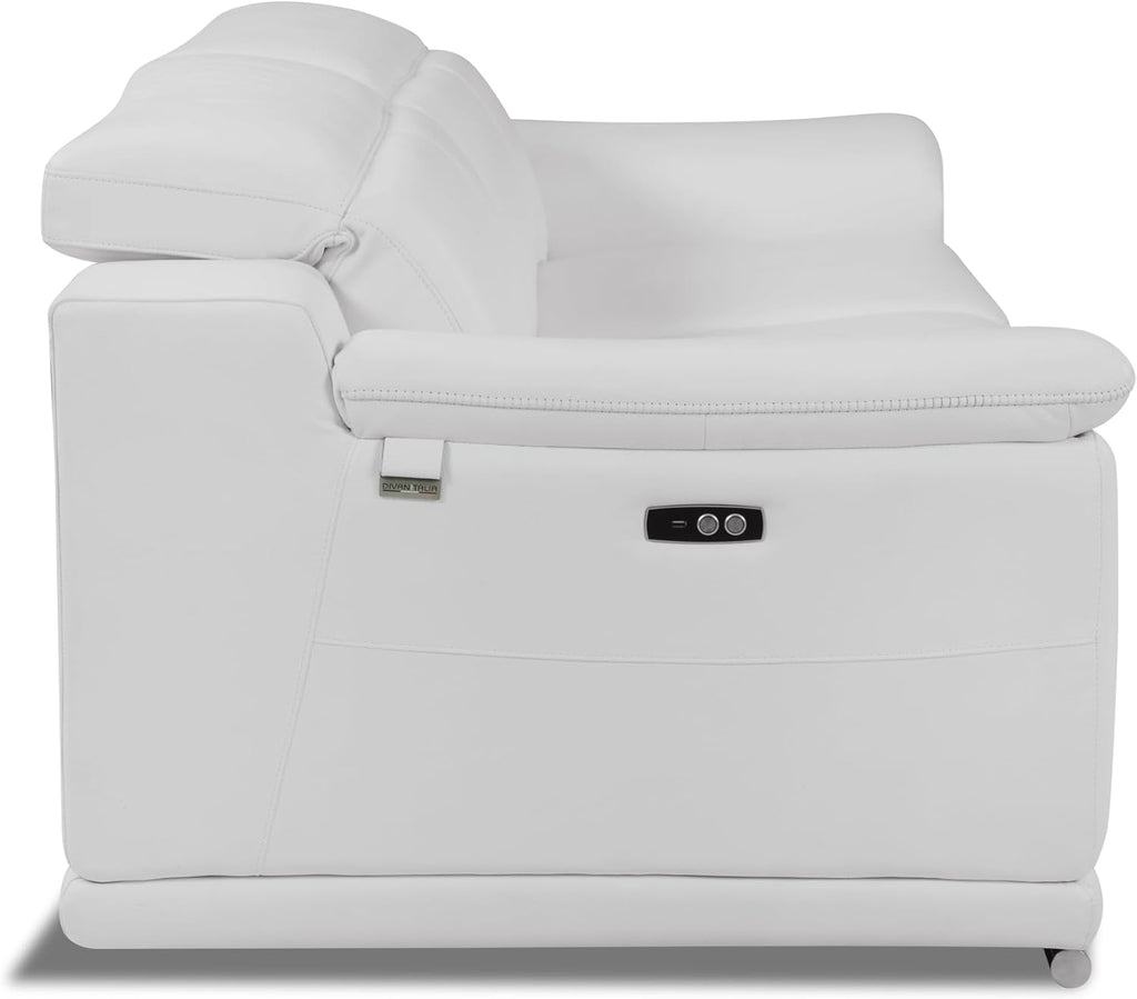 87 Inch Genuine Italian Leather Power Reclining Sofa S6834