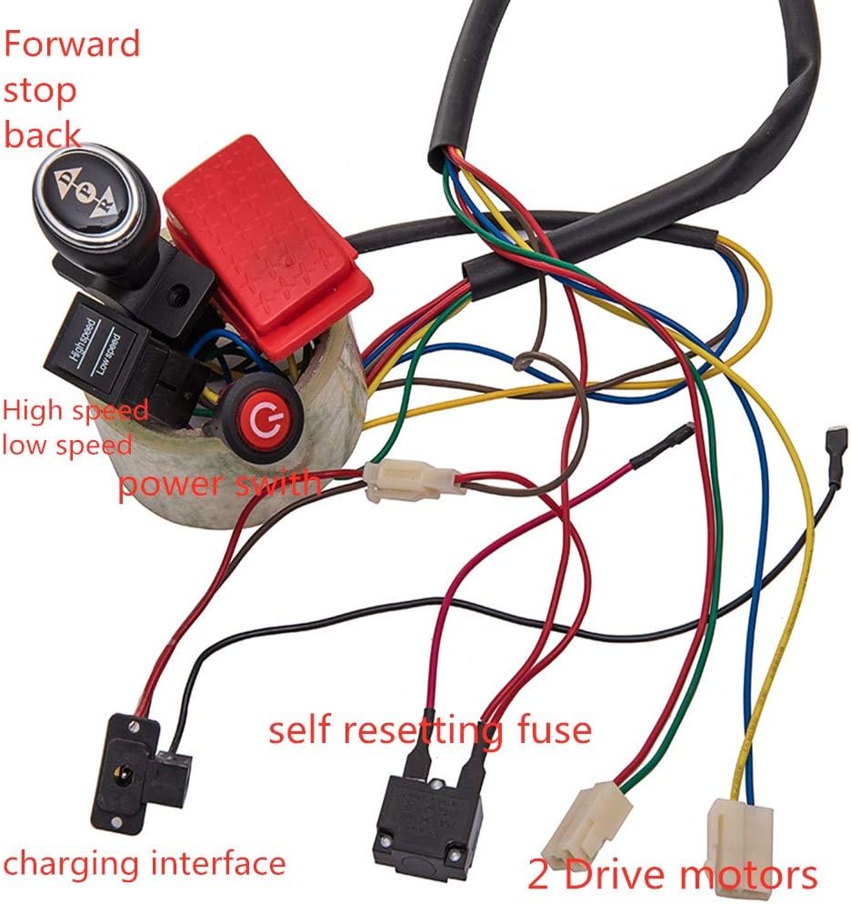 12V Remote Control Circuit Board Wires Switch Gearbox with Motors Electric Ride On Car Accessories F524826