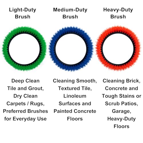 12" Diameter Light-Duty Green Scrub Brush N605338