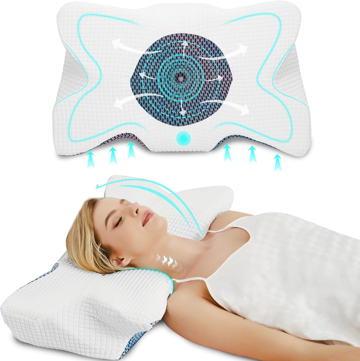 Ergonomic Memory Foam Cervical Pillow with Pillowcase P160