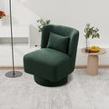 Green Boucle Swivel Barrel Chair L935