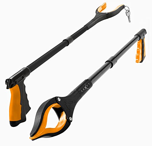 2 Pack Long 32 Inch Foldable Reacher Grabber Tool with Magnetic Tip (Pink) X820258