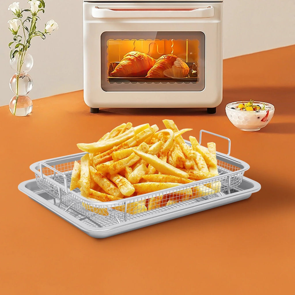 Stainless Steel Air Fryer Basket 2 Piece Set T141