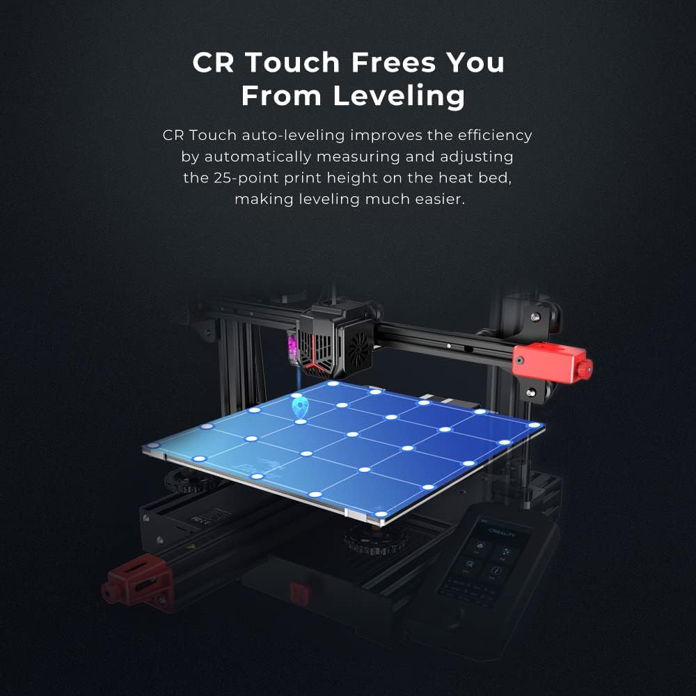 FDM 3D Printer with CR Touch Automatic Leveling Dual Z-axis 32-bit Silent Mainboard F9089
