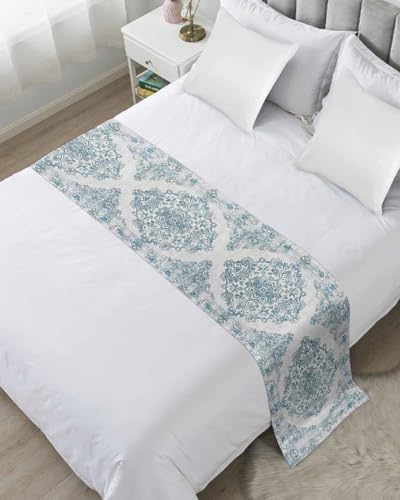 Teal Bed Runner Scarf King Size 94"x20" J901302