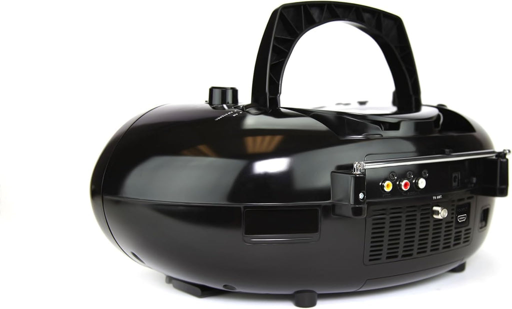 Black 7" Bluetooth DVD Boombox with AM/FM Radio N7025