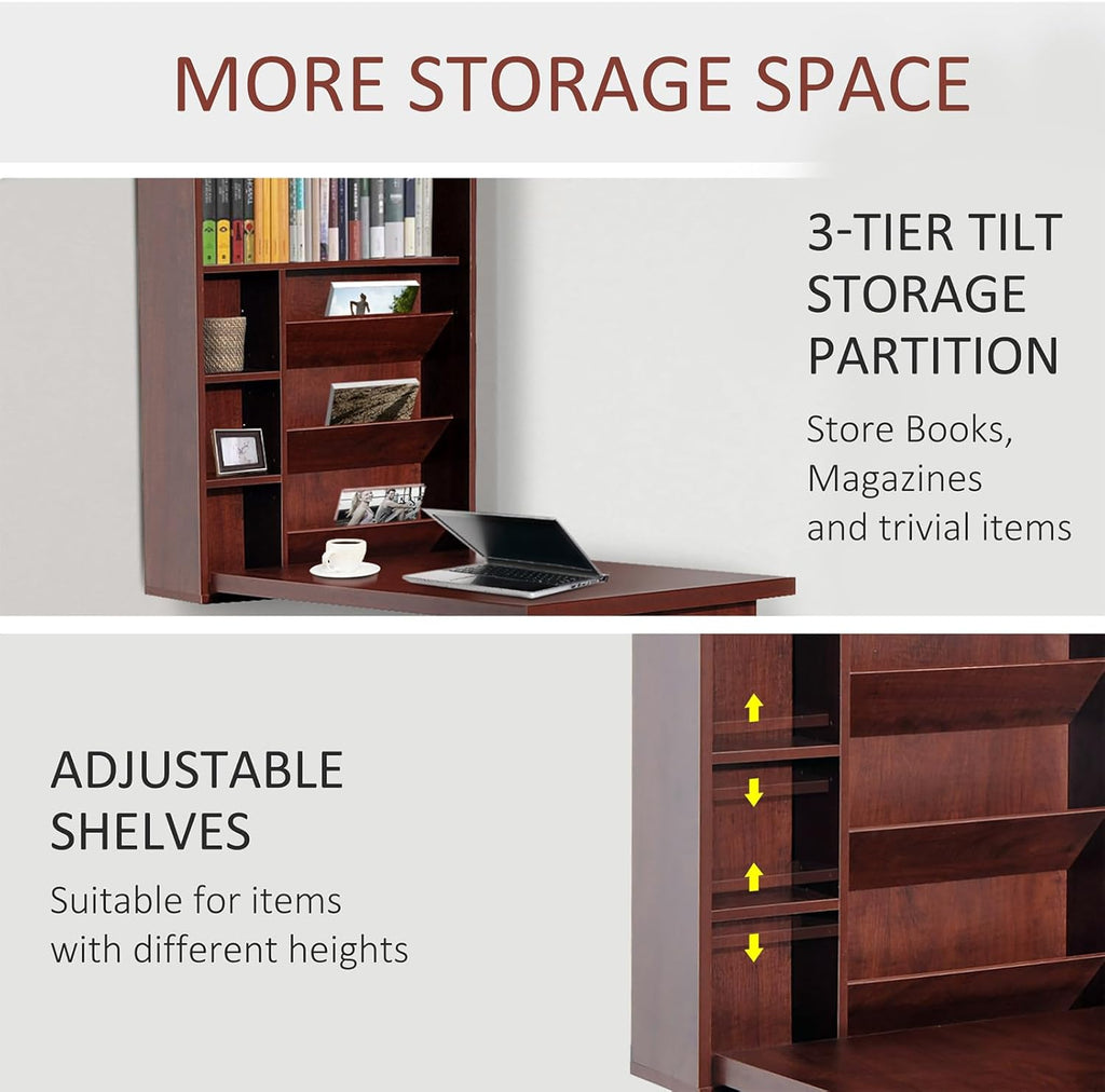 Wall Mounted Desk with Storage Area B7867