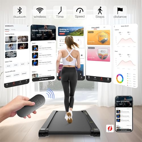 Walking Vibration Pad, Under Desk Treadmill, 2.5HP Low Noise Treadmill Pad with Remote Control S818898