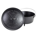 8 Quart Seasoned Cast Iron Camp Dutch Oven O675
