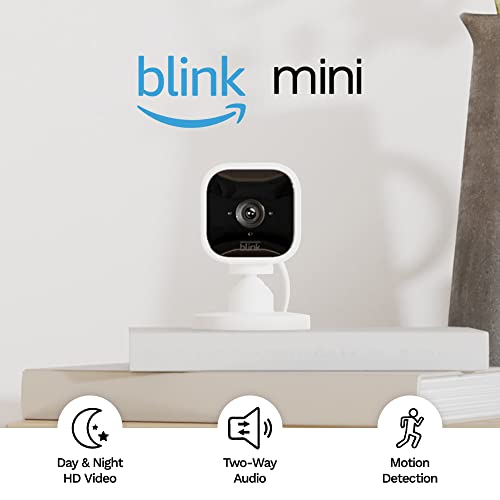 Compact indoor plug-in smart security camera, 1080p HD video, night vision, motion detection, two-way audio, 2 cameras (White) E959
