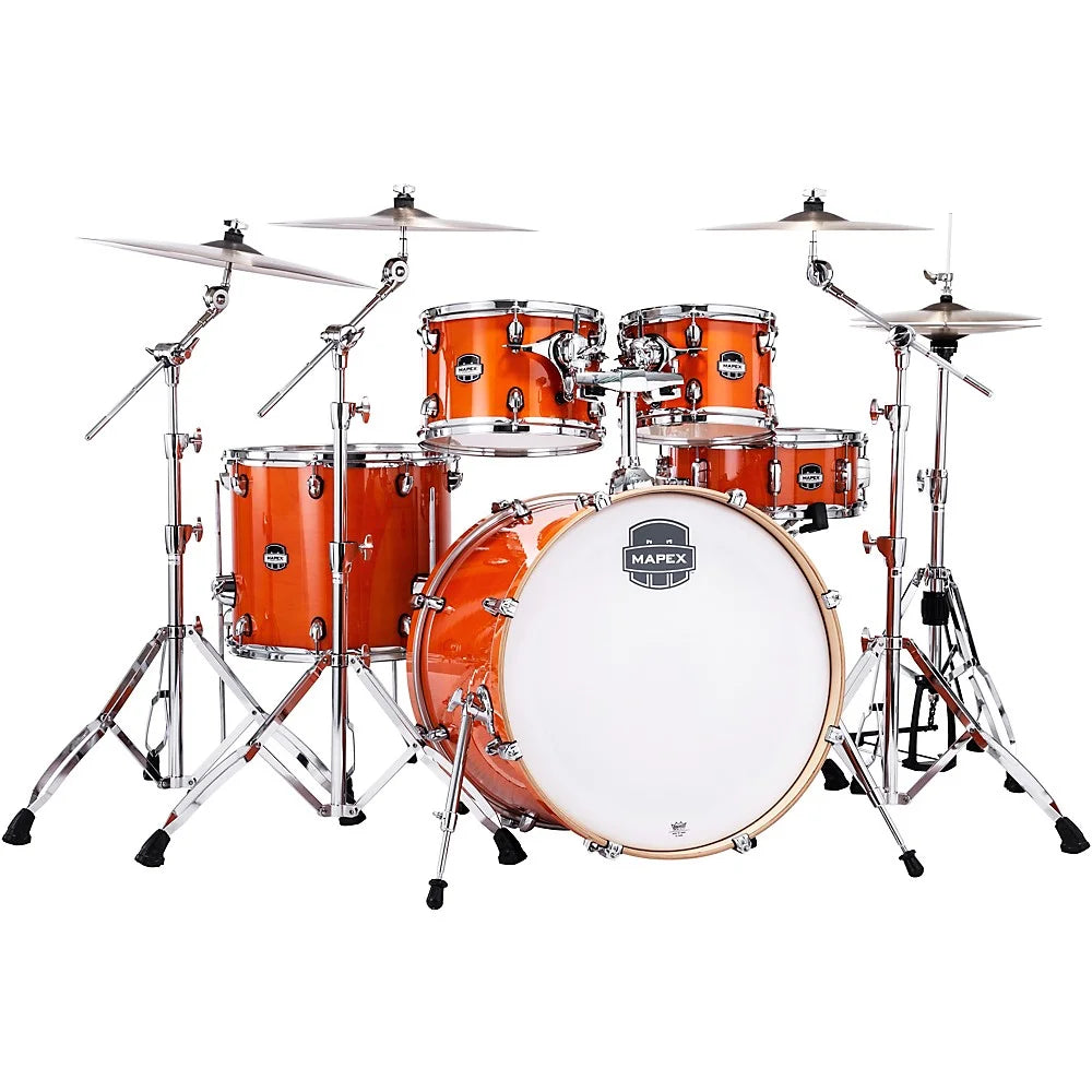 5-Piece Maple Shell Pack with 22" Bass Drum Glossy Amber T674985