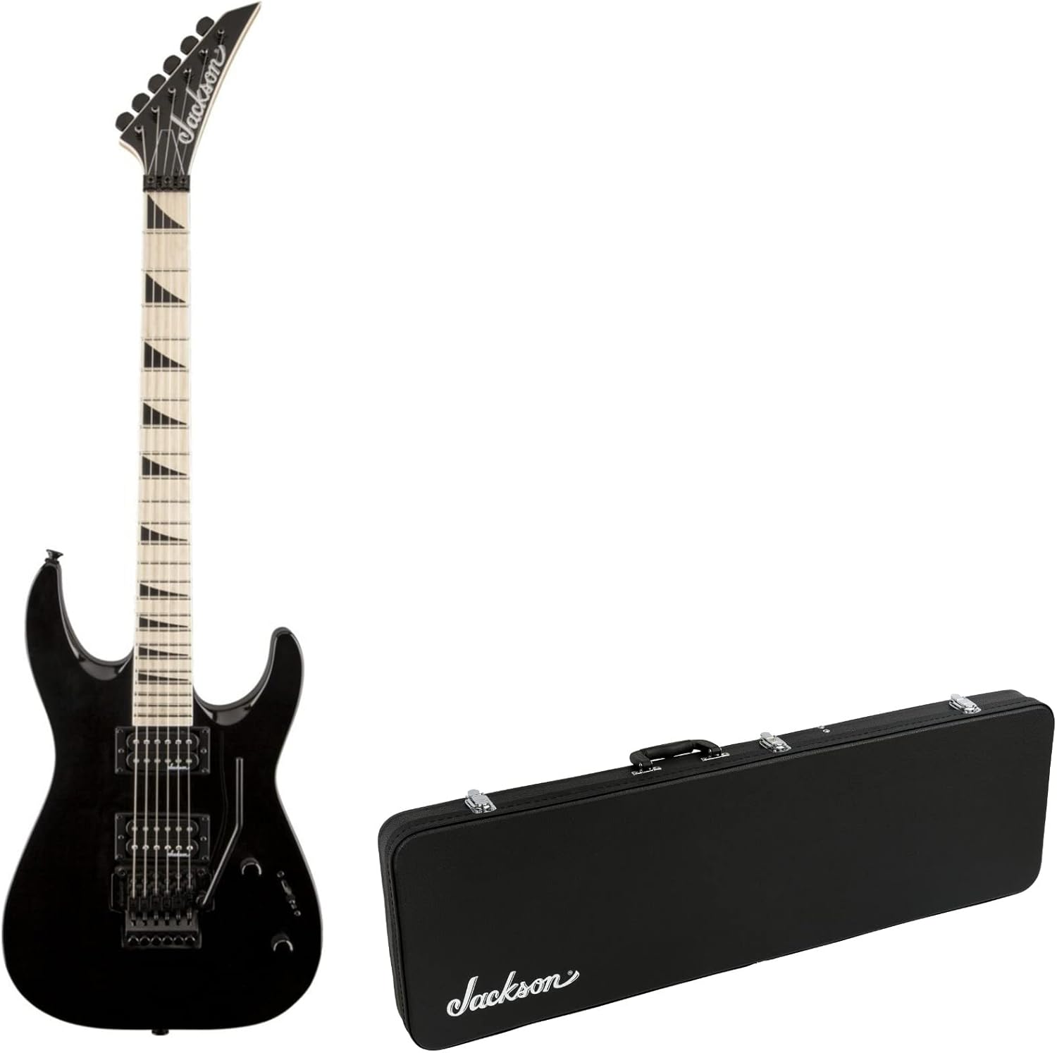 Gloss Black 6-String Electric Guitar with Hardshell Case X653