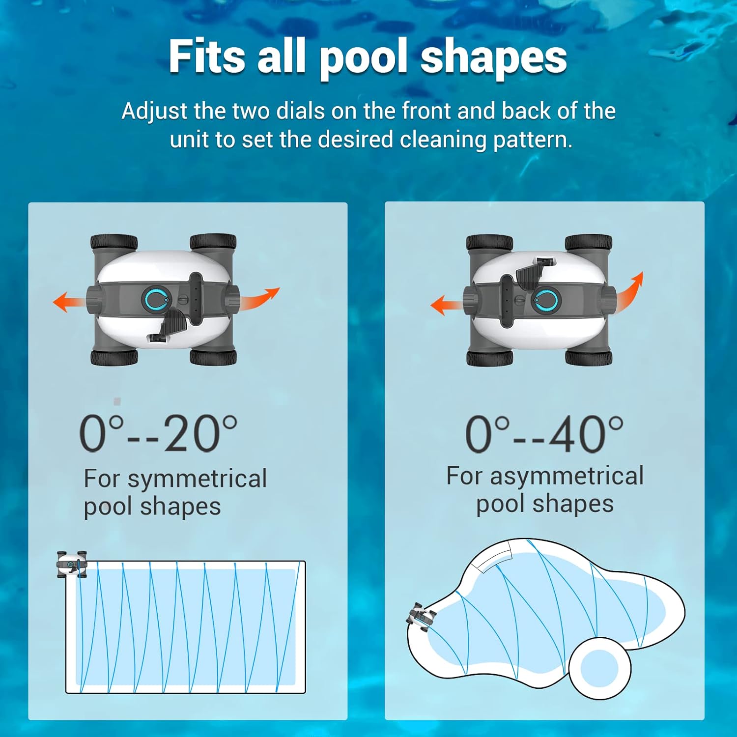 Cordless Robotic Pool Cleaner with Dual-Drive Motors K790