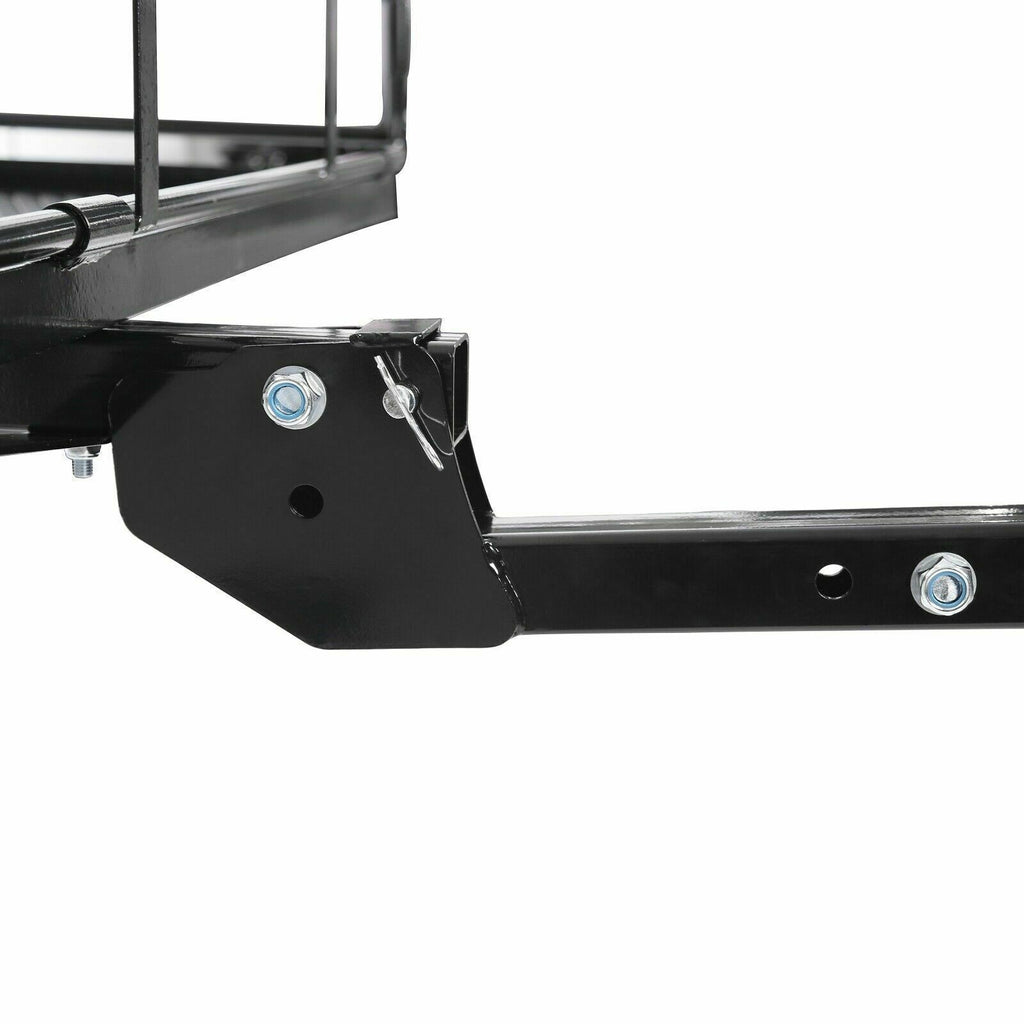 Multifunctional Folding Hitch-Mount Cargo Carrier Basket Luggage Rack U222393