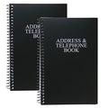 Black 8 x 5 inches Address and Telephone Book 2-Pack F464005