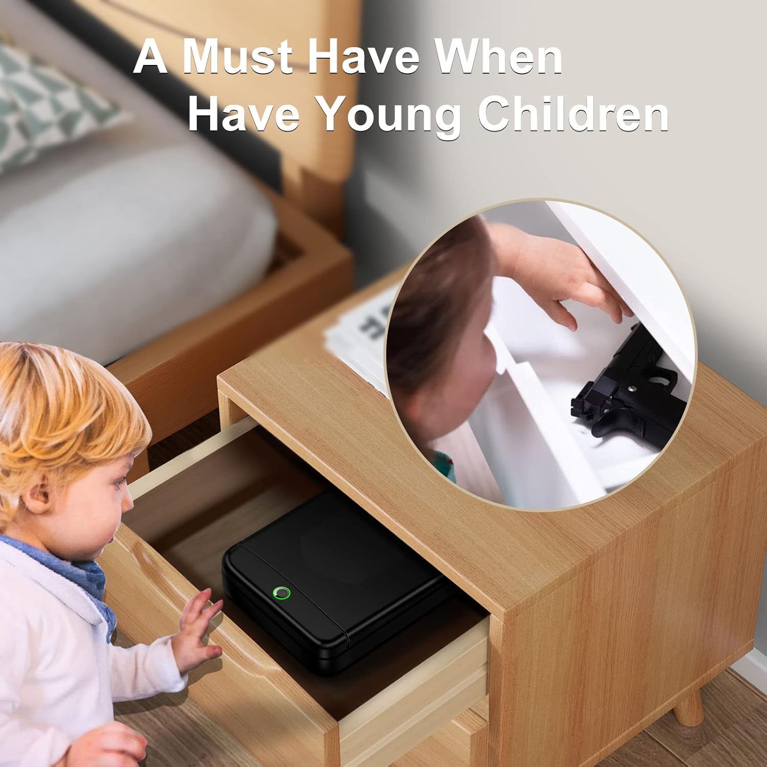 Biometric Fingerprint Quick Access Portable Pistol Safe Q79844