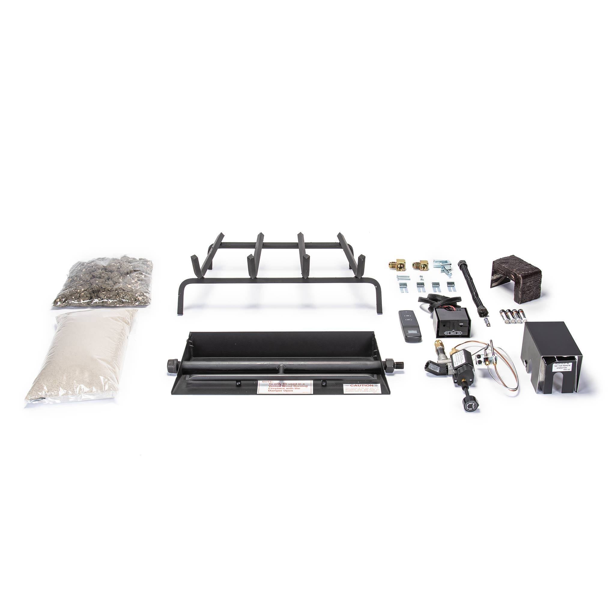 36x22 Propane Fireplace Burner with Manual Safety Valve J82632