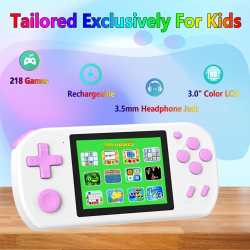 218 Video Games Portable Handheld Gaming Player (Blue) T91703
