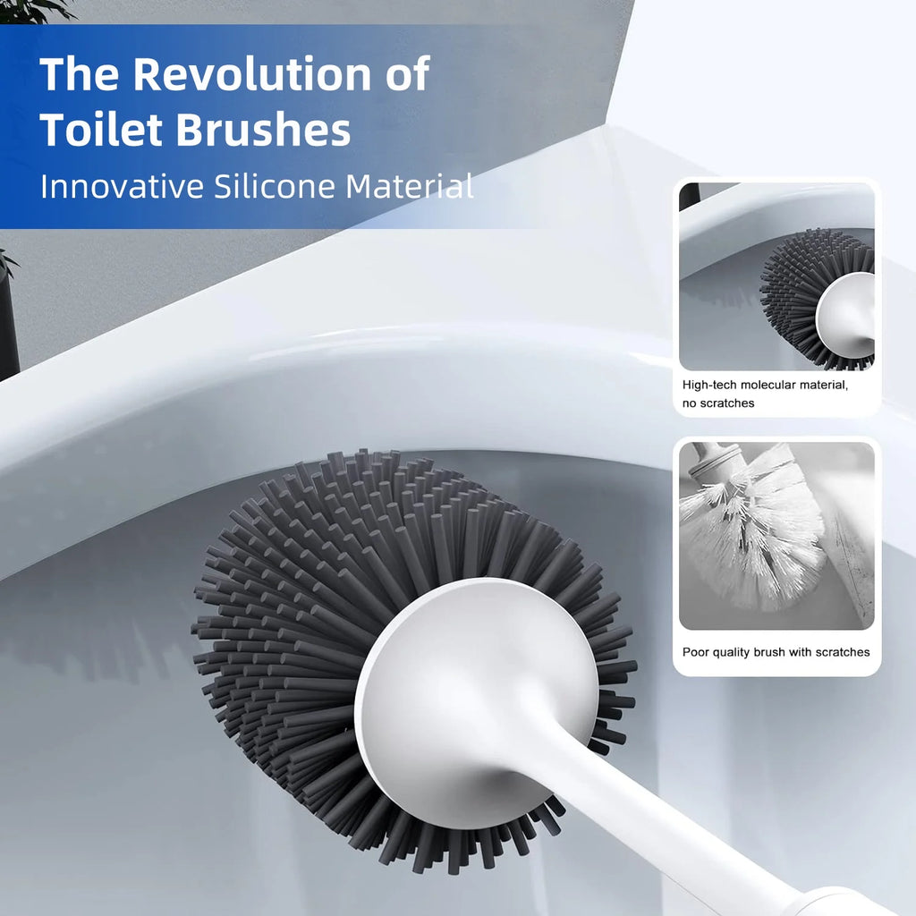 Toilet Brush and Caddy Bowl Cleaner Holder Set (2Pack) R2220