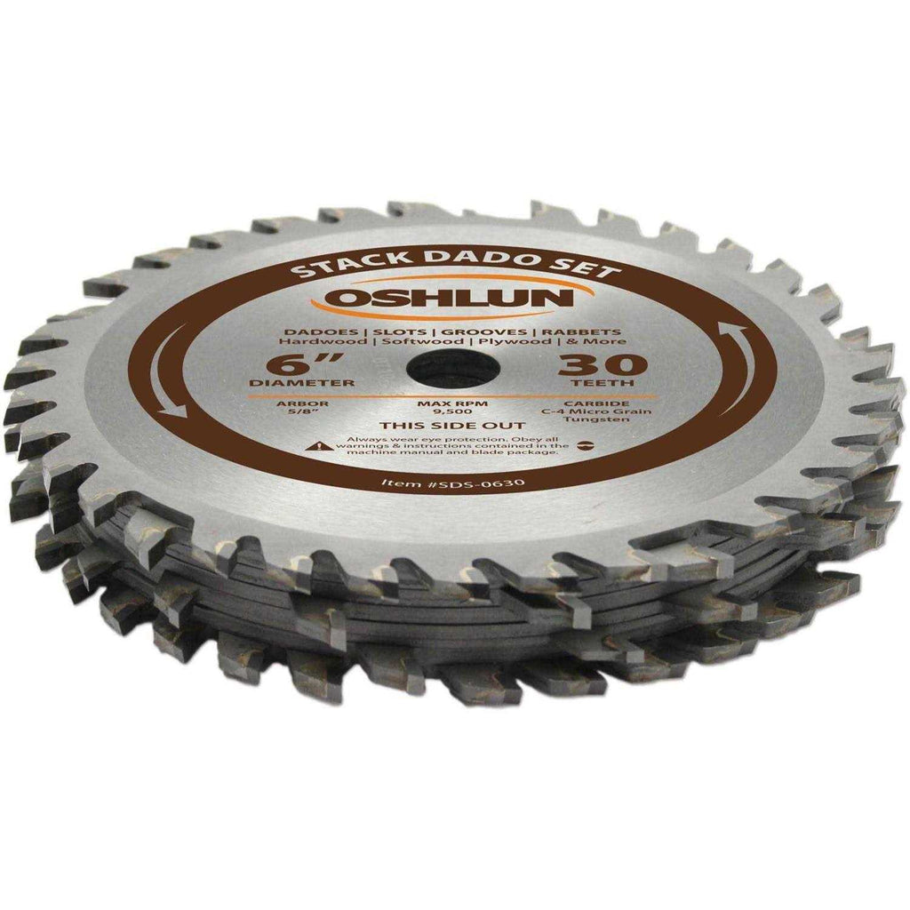 6-Inch 30 Tooth Stack Dado Set with 5/8-Inch Arbor N81335