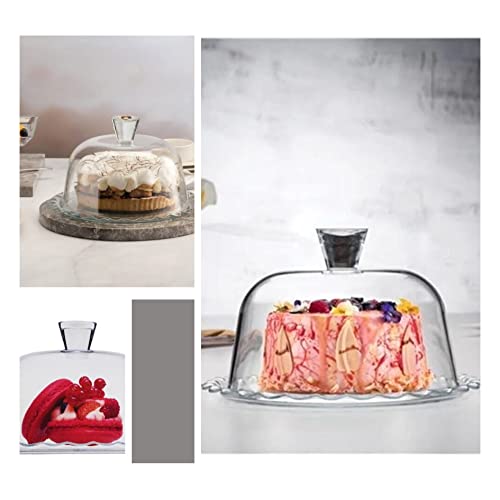 Glass Cake Stand with Dome 10 inch Serving Platter I948989