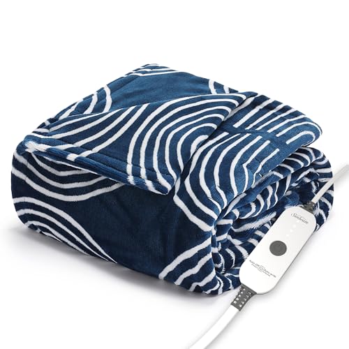 Dove Grey Heated Throw Blanket F305