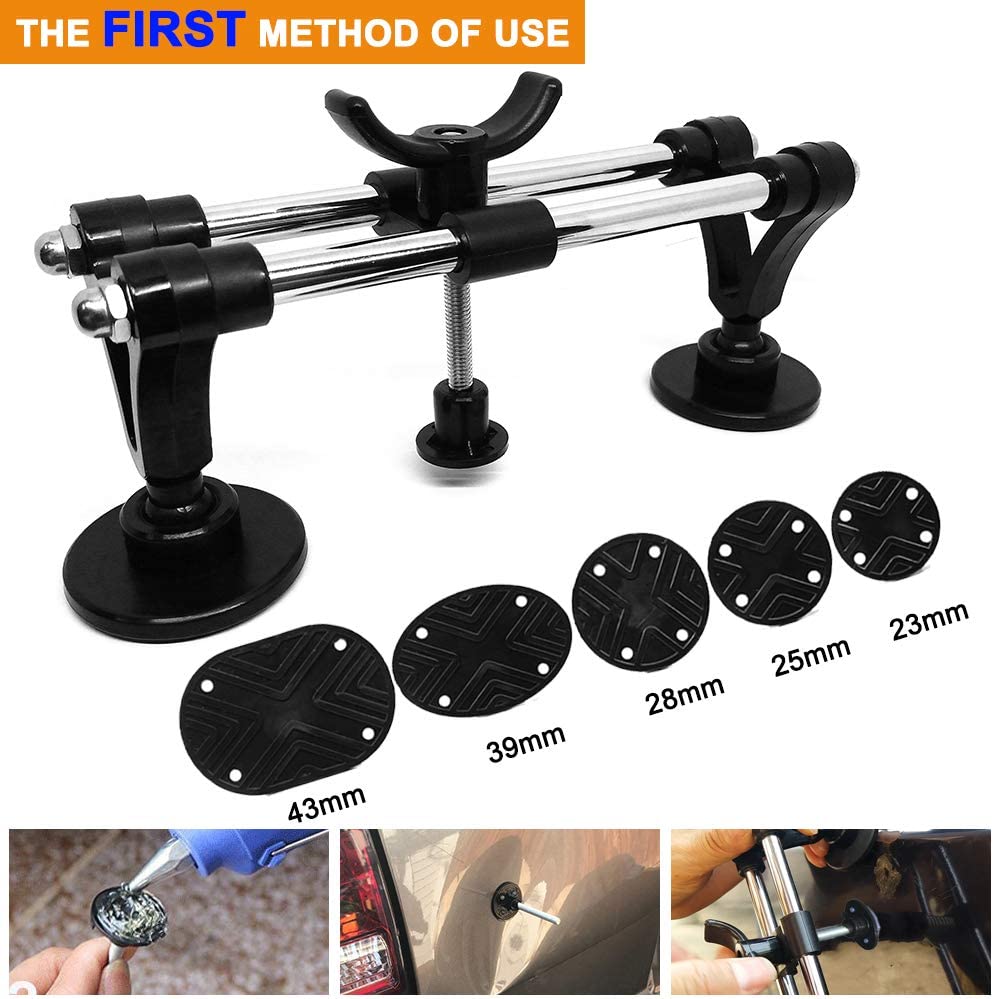 Auto Body Repair Tool Kit with Double Pole Bridge Dent Puller and Glue Set H45212