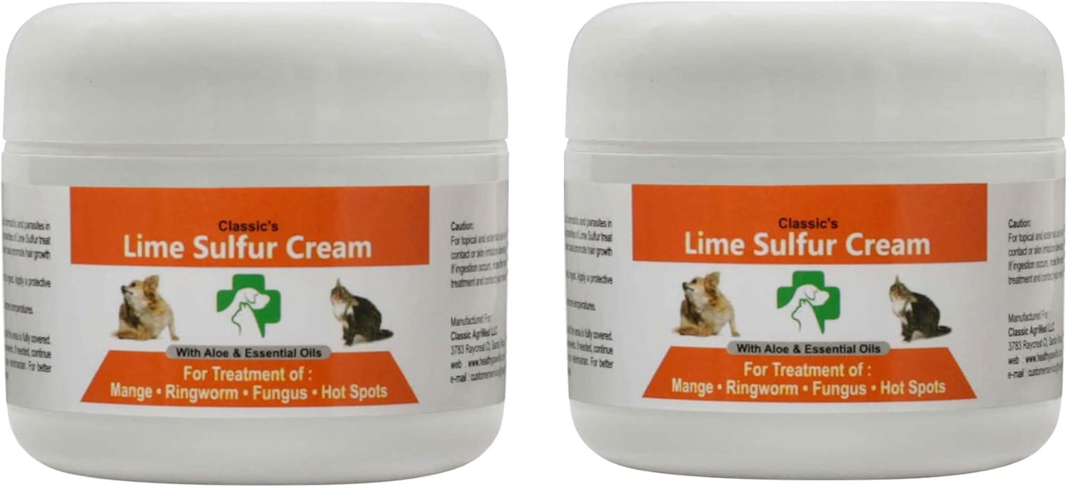 Lime Sulfur Dip Pet Skin Ointment (2 oz x 2 Jars) I344
