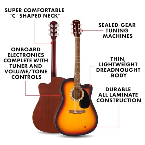 Sunburst Dreadnought Acoustic Electric Guitar I223906